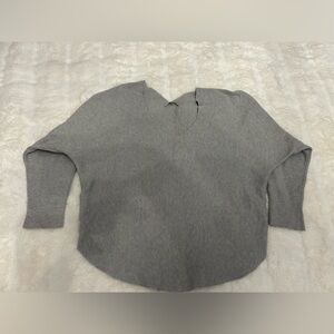 Gray V-Neck Sweater